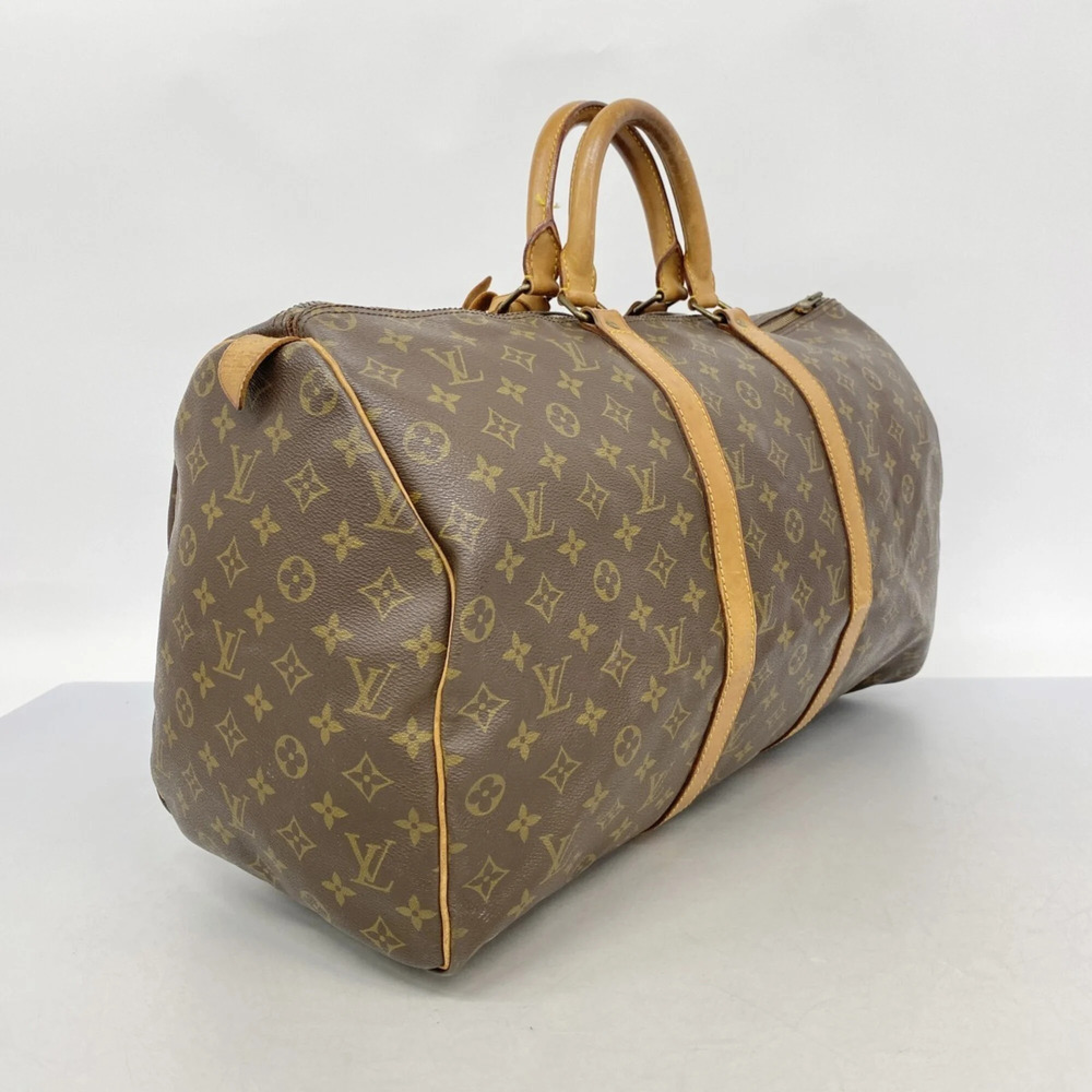 LOUIS VUITTON Authentic Brown Monogram Keepall 50 Boston Bag - Picture 2 of 11